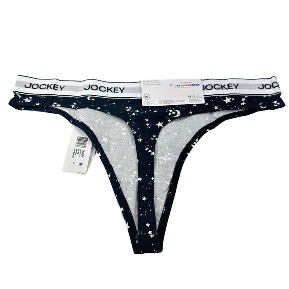 Jockey Women's Size Large Panty Thong Essentials Celestial Black New With Tags - Picture 2 of 11